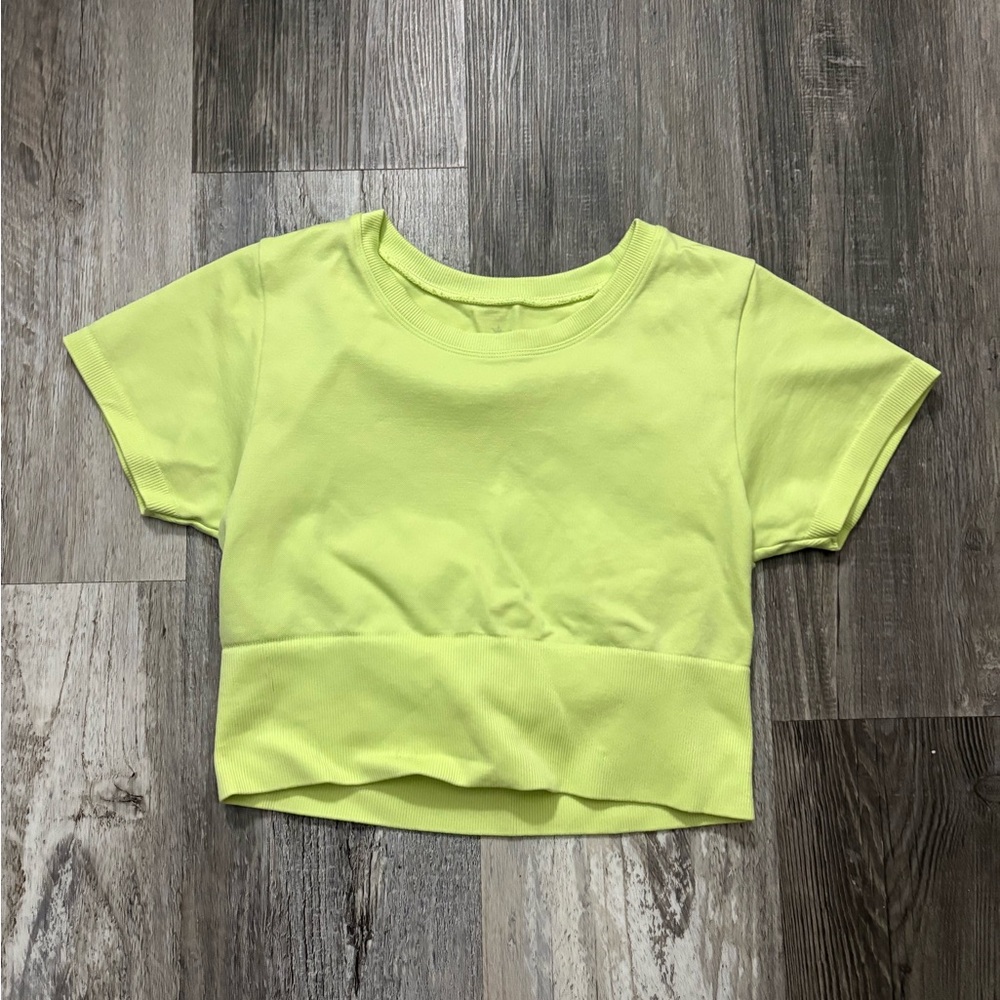 Aerie Neon Yellow Crop Top